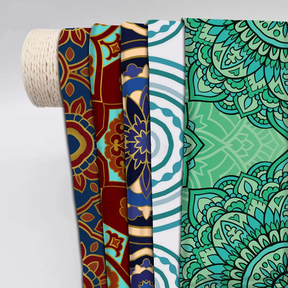 Factory Wholesale Polyester African Print Fabrics 250Gsm Free Sample Digital Printing Stretch Polyester Fabric For Dress