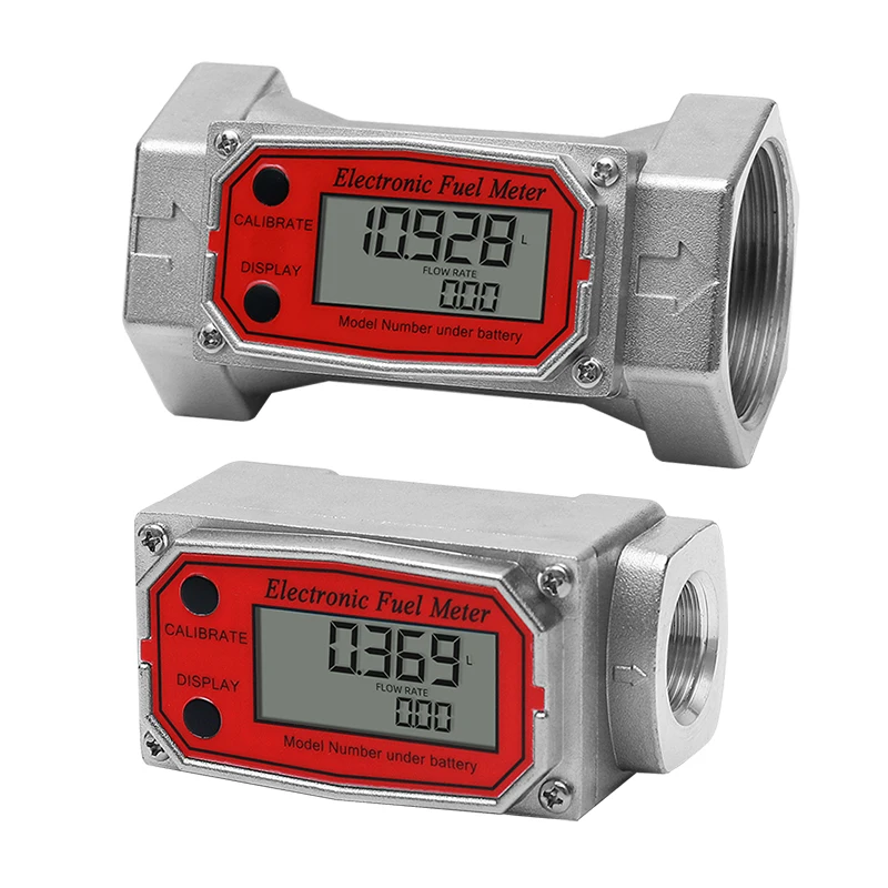 High precision 2 Inches Turbine Flow Meter Anti-Interference Diesel Gasoline Methanol Kerosene Water Electronic Flow Meter