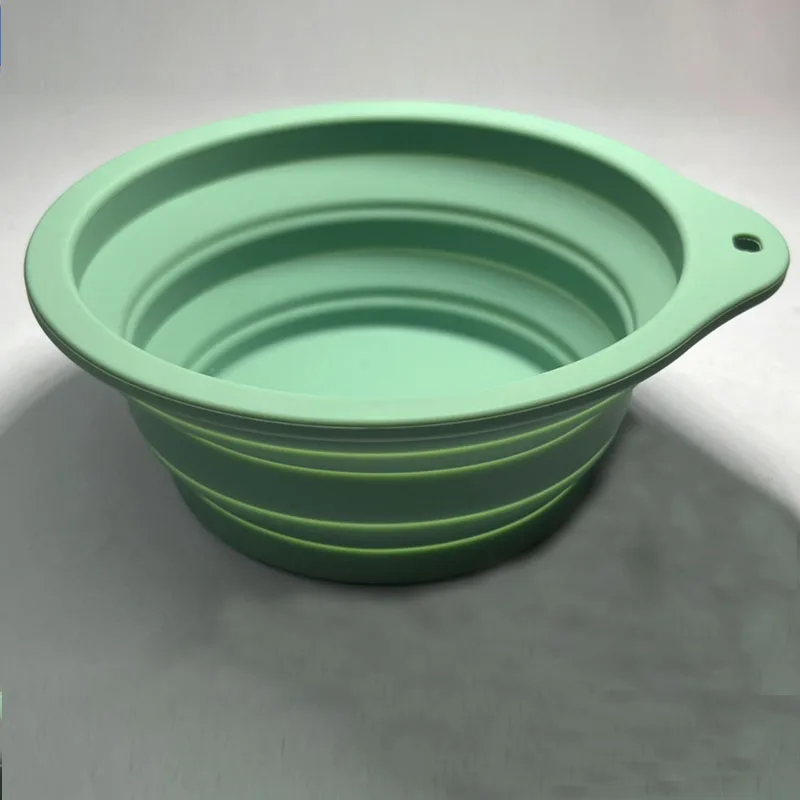 BPA Free Silicone Foldable Durable Pet Bowl Cat Dot Non-Slip Bowl Eco-friendly Slow Feeder Water Dog Bowl forTravel