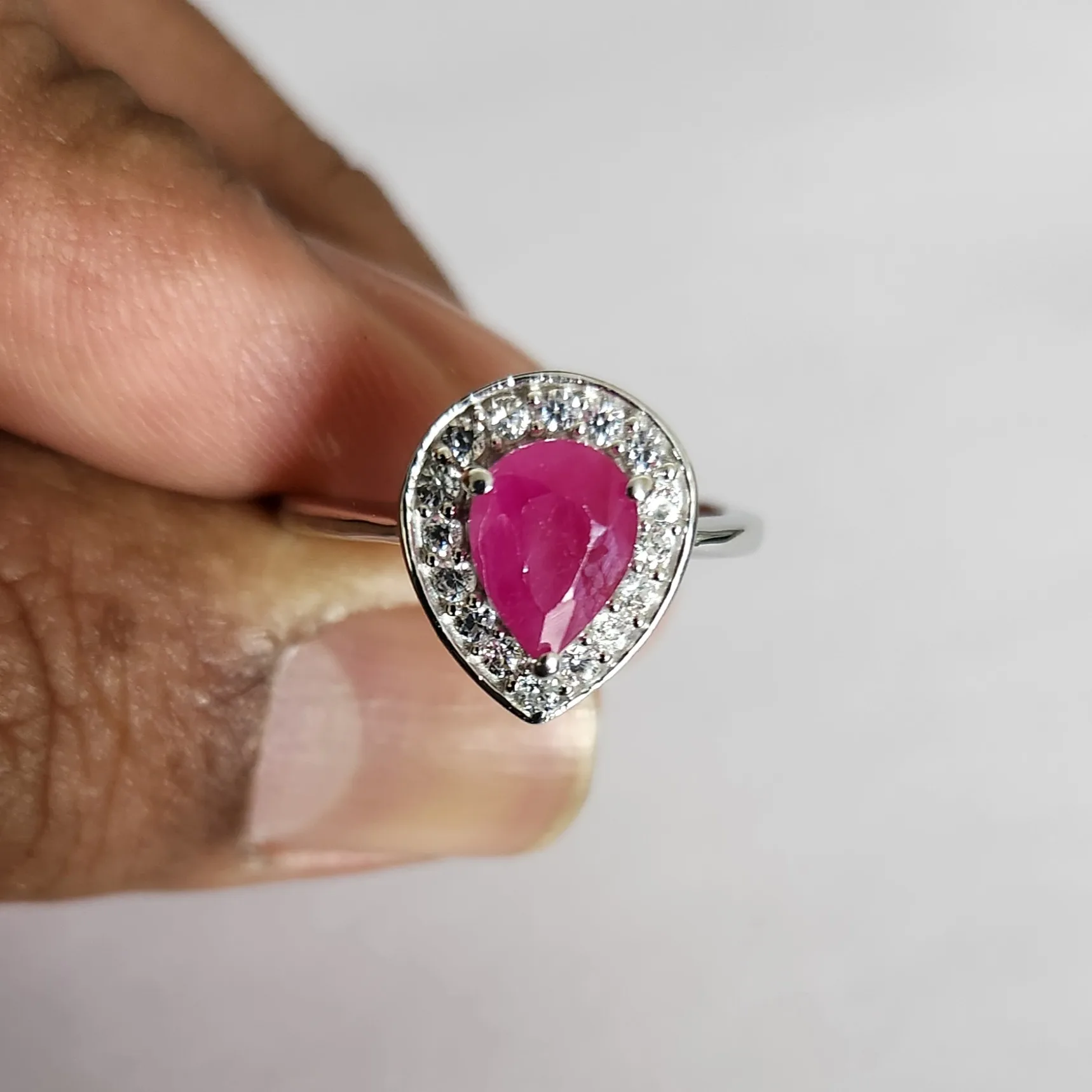High-End Classic Pear Shape 925 Sterling Silver Gemstone Ring Best Design Daily Wear Fine Jewelry Featuring Moissanite Made USA