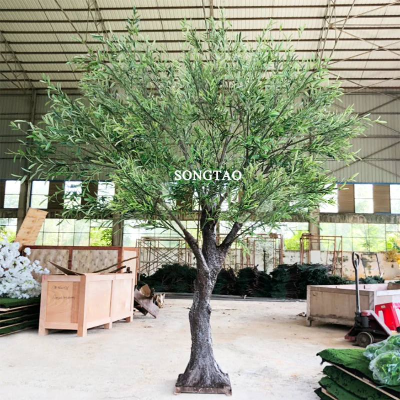 China Supplier Tall Artificial Olive Tree Oak Trees For Indoor  Office Decorative