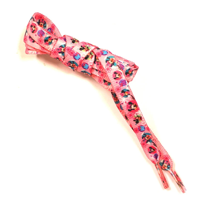 Wholesale Fashion Cheap Boys Shoelace Customised Heat Transfer Printed Shoelaces Aglets White Polyester For Sneakers Vintage