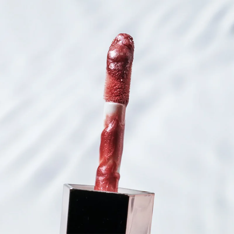 Small batch hot-selling pentagonal high-gloss diamond pearlescent fine glitter lip gloss lip glaze glass mirror lip gloss