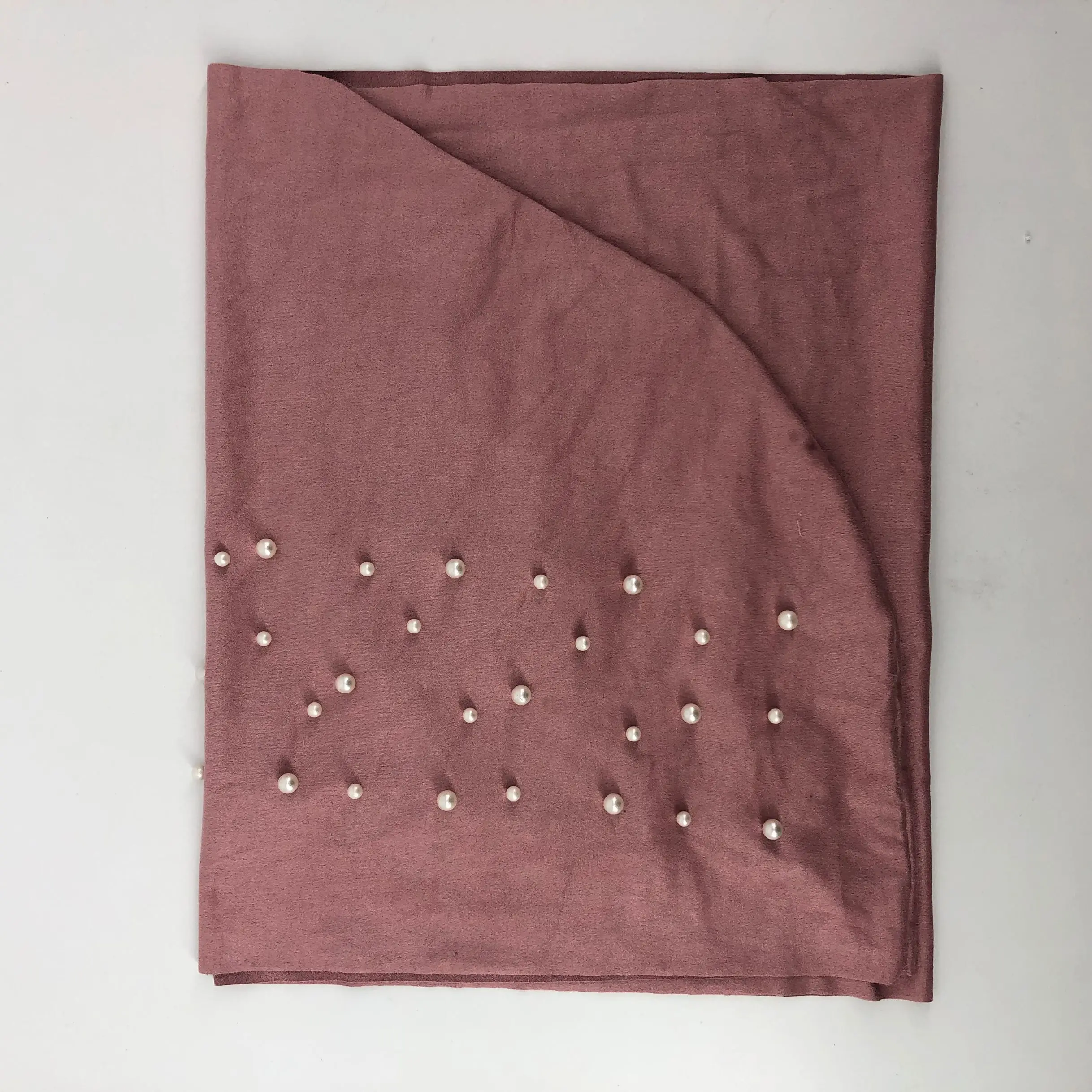 Wholesale popular suede turbans with pearls for arab women