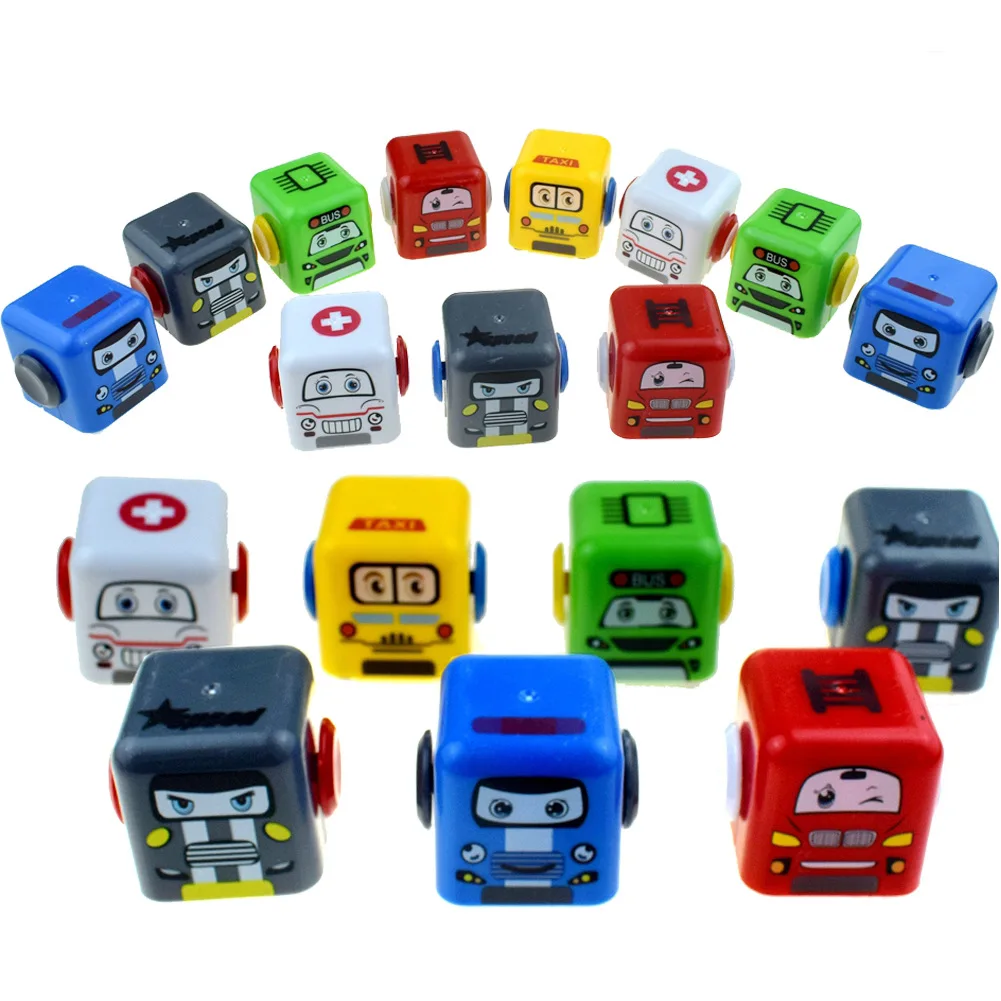 Cute Cartoon Pull Back Car Toy Novelty funny cube mini car For Children Gifts Hot Sales Good Quality Promotional Gift