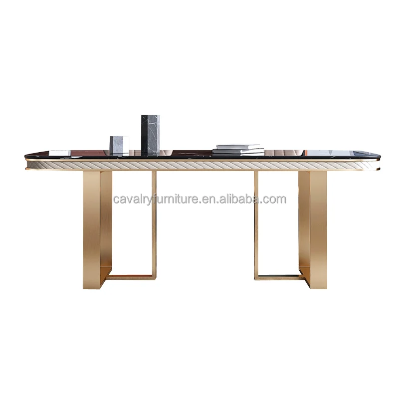 Luxury Model Style Stainless Steel  Dining Table Bar Furniture Dining Table on Sale