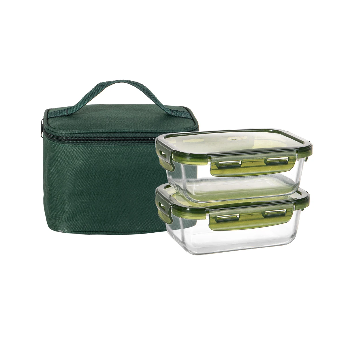 Glass Container Set High Borosilicate Glass Storage Lunch Box Kitchen Storage Airtight Glass Food Container