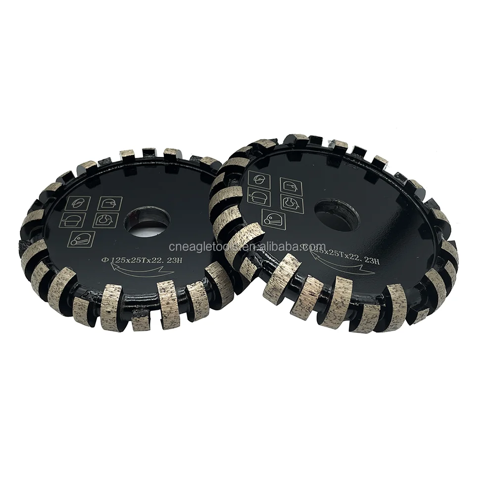 hot Selling D100-180mm Segmented diamond grooving wheel for Granite/Quartz/concrete Full Bullnose  Grooving Grinding Wheels