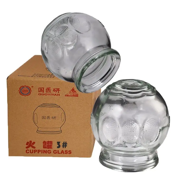 Massage Therapy Chinese Glass Cupping Jar glass cupping cup suction glass with single size package