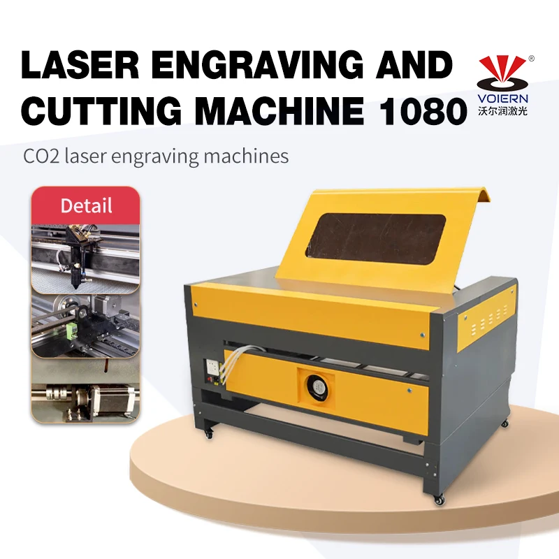 VOIERN Desktop CO2 Laser Engraver 6090 4060 1390 Model Water-Cooled Laser Engraving Machine Metal Leather Supports DXF DST PLT