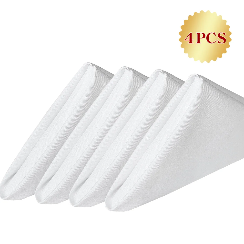 4 pieces  Hotel western napkins can be folded flower mouth cloth red wine glass cloth color various tribute satin 200D napkins