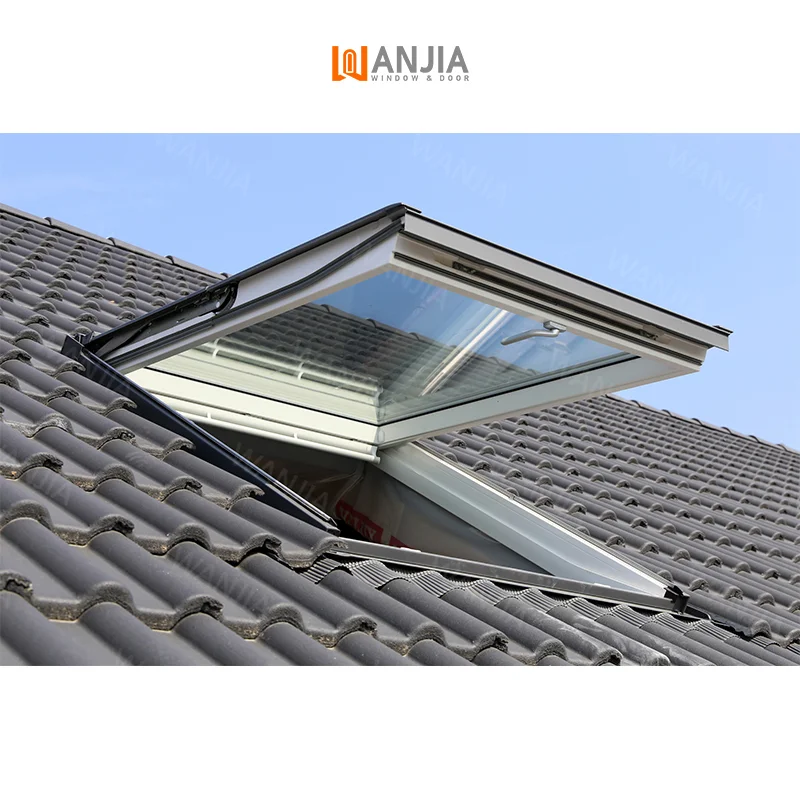 Wholesale modern design aluminum glass window casement roof window exterior top hung window aluminum skylight