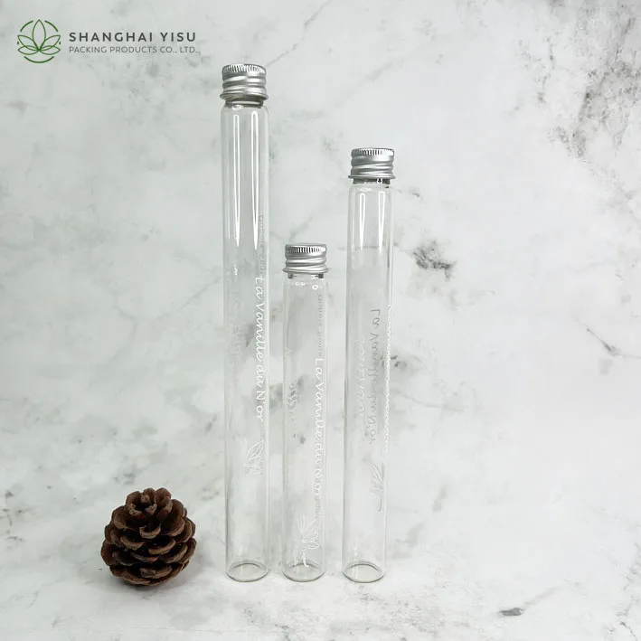 18x180mm 20x200mm Vanilla Vial Bottles Long Glass test Tubes with Screw Cap