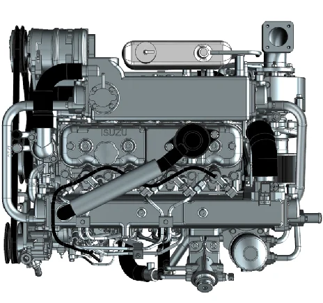 TSD Multi-cylinder Diesel Engine with Tiller Control Superior Quality Inboard Engine with Long Life