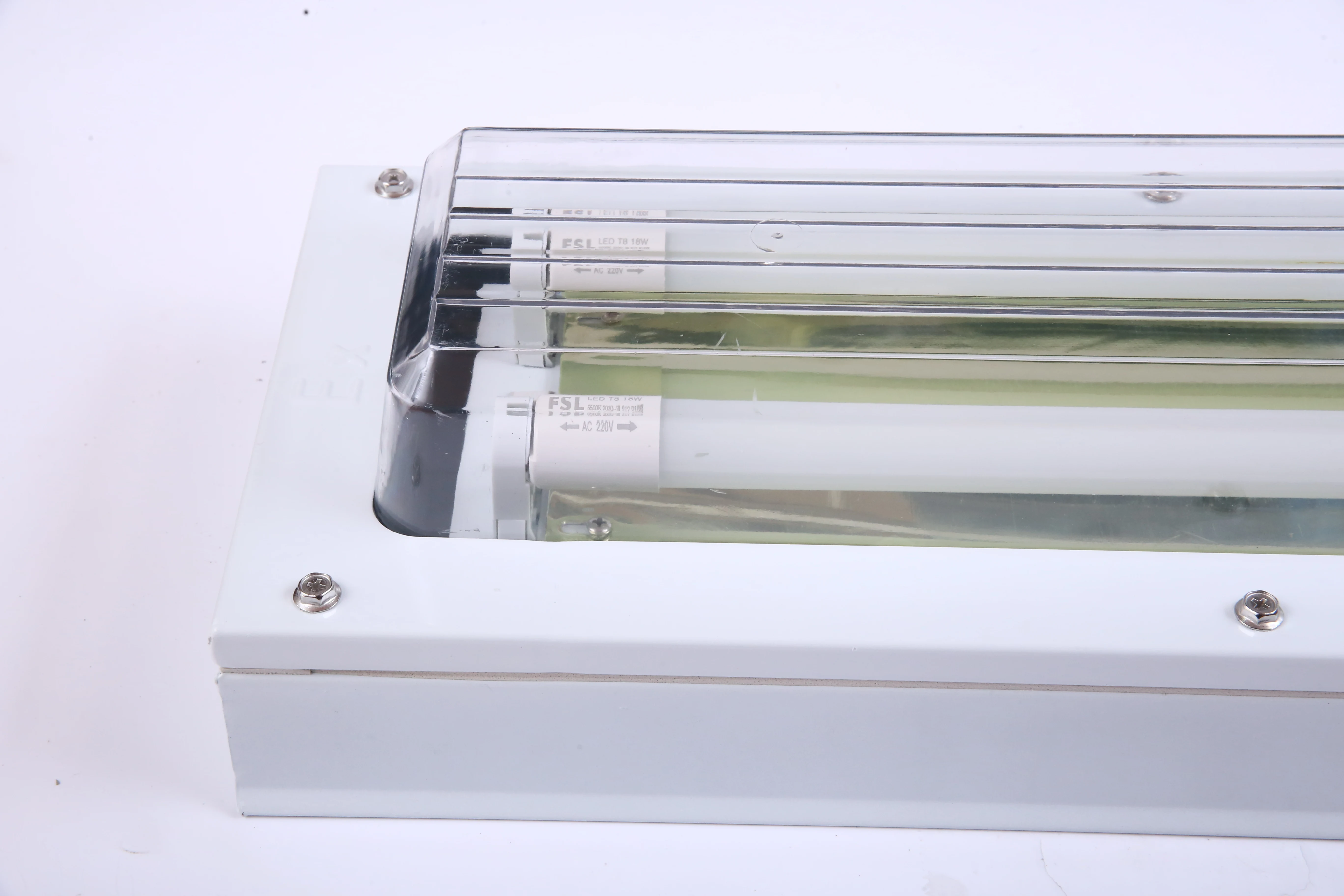 Explosion proof clean light T8 LED  fixtures ATEX Explosion proof light IP66 20W Stainless Steel Flameproof Flushed Lights