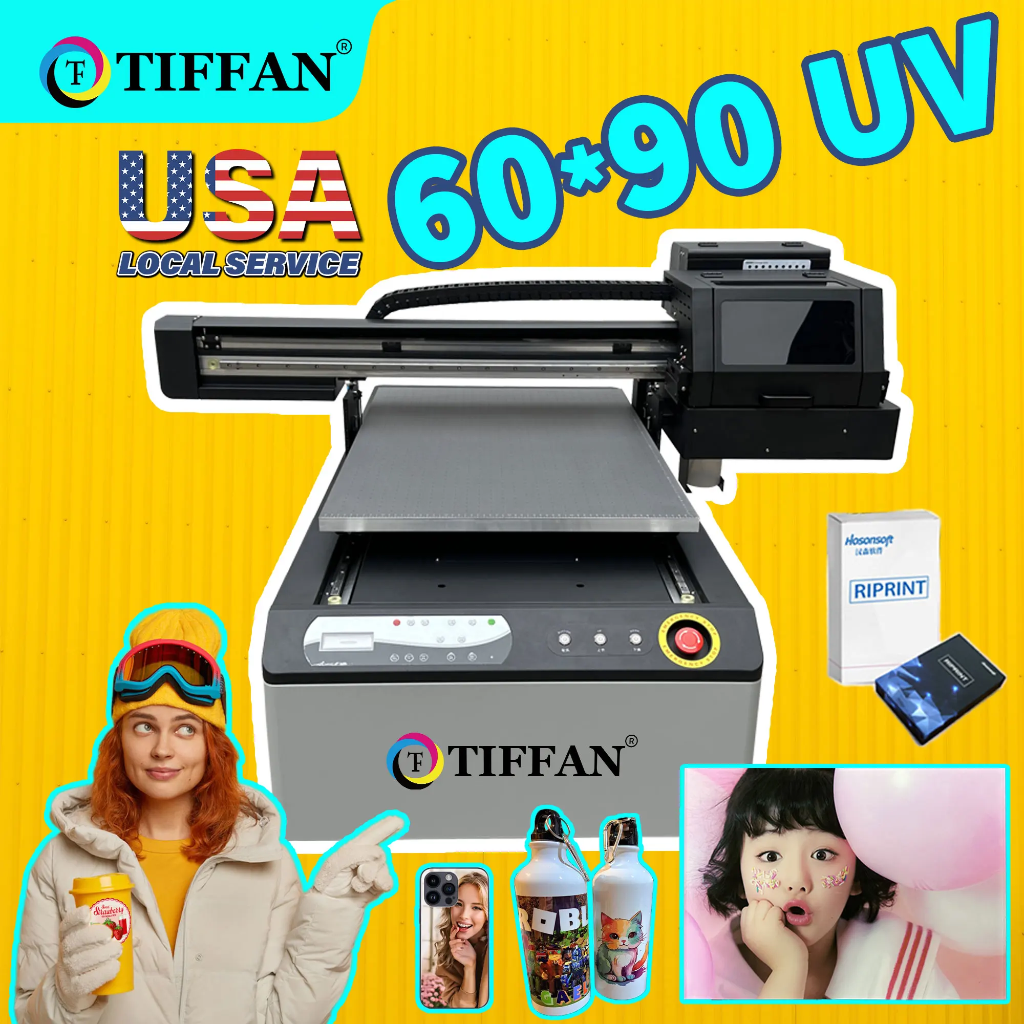 A3 UV Flatbed Printer Prints on Anything For Flatbed Cylindrical Metal 3D Embossed Effect 6 Colors UV flatbed Printer