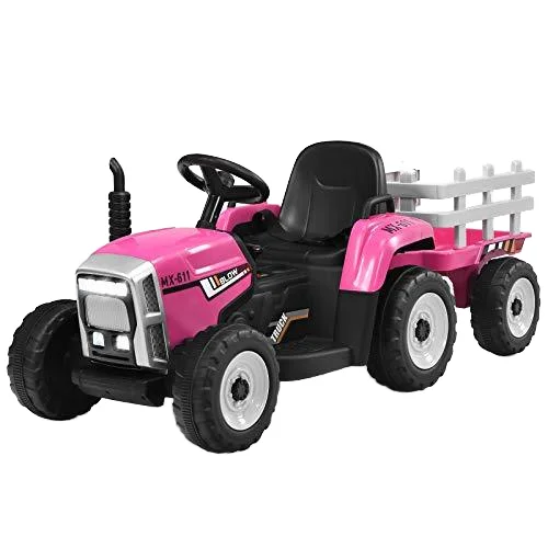 Unisex 12V Battery Operated Plastic Ride-On Electric Tractor Toy for Kids Ages 2-7 Pedal Power MP3 Feature Wholesale Boys Girls