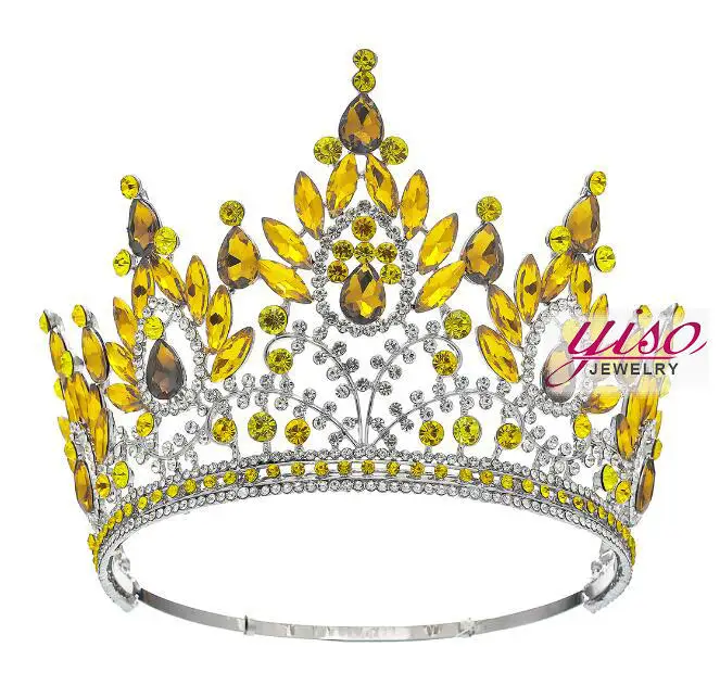 Factory Direct High Quality Custom Pageant Crystal Luxury Beauty Flower Crown