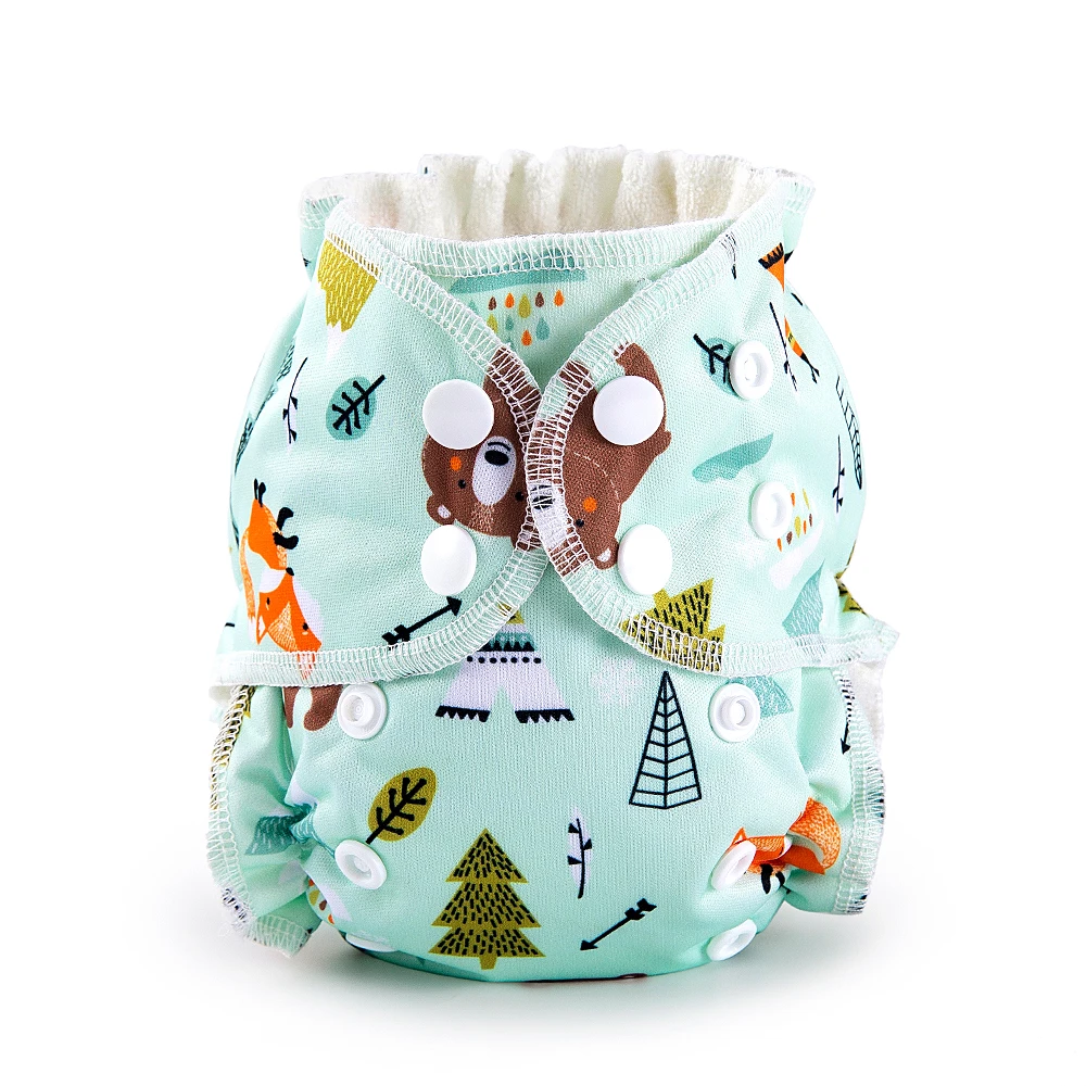 High quality popular organic cotton fitted cloth diaper pure cotton cloth diaper fitted diaper