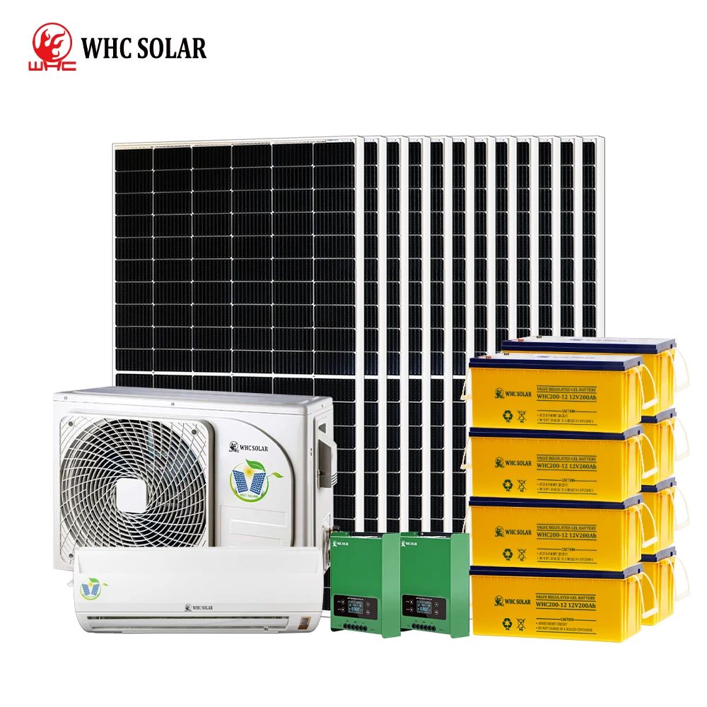 High Quality Off Grid 1HP 1.5HP 2HP 3HP 24000Btu Solar Cell Air Conditioner for Home Solar DC Air Conditioner