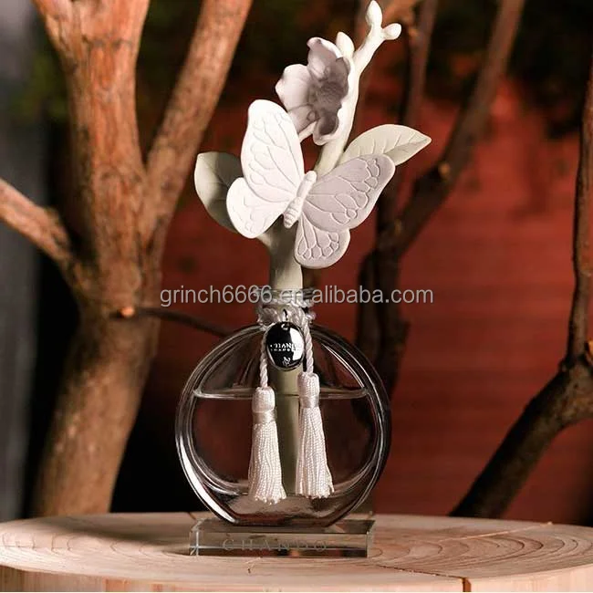 Essential Oil Aromatherapy Ceramic Flower Diffusers Ceramic rose diffuser flower dispenser Porcelain Flower Aroma Oil Diffuser