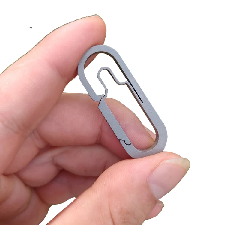 High Quality Lightweight EDC 4cm 1.57inch Titanium Key Chain Carabiner