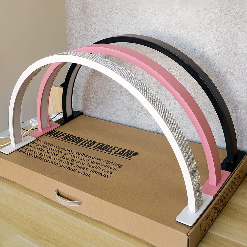 IPHF Nail Art Half Moon Ring Light Half Moon Lamp Half Moon Led Light For Nail Table