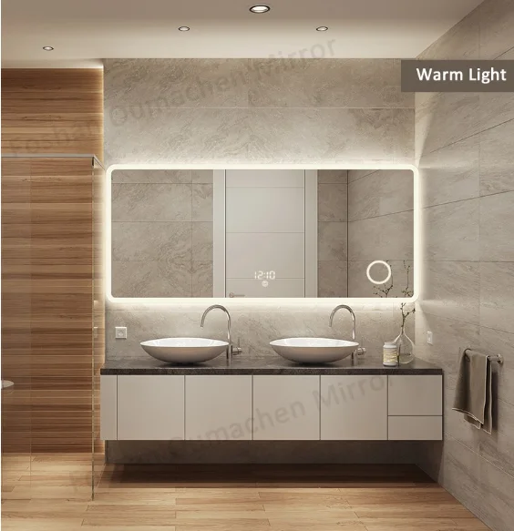 Make in China high quality hotel Bathroom wall-mounted LED mirror