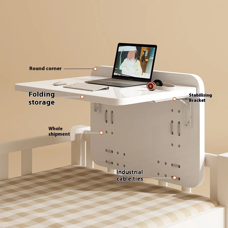 Adjustable Modern Bed Lazy Computer Desk Convenient Foldable Air Hanging Bunk Bed Desk Handy Gadgets College Students Home Use