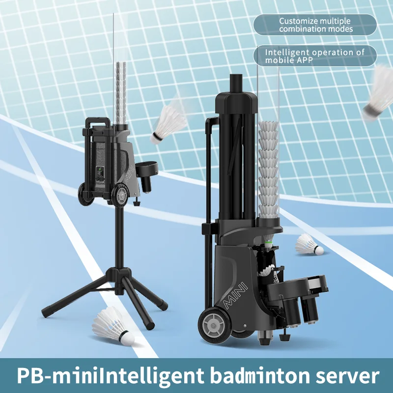 2024 Hot Sale Automatic Badminton Serve Machine Badminton Trainer Training Machine With Variable Speed Shallow and Deep Balls