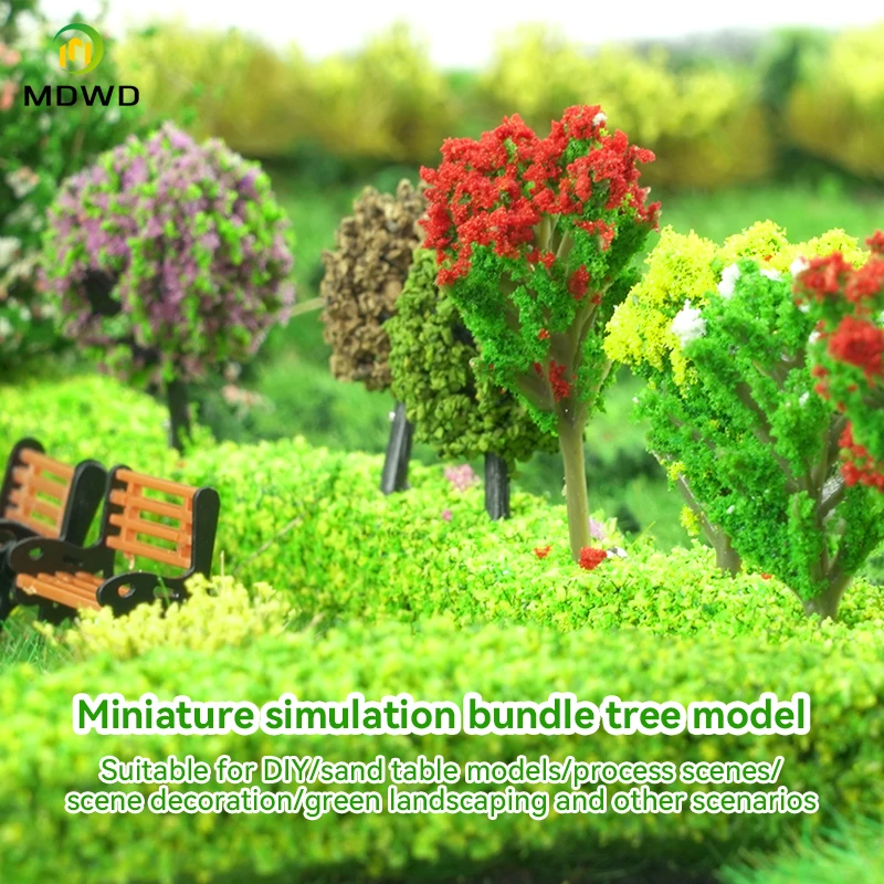 3.8CM Model Train Railway O HO TT N Scale Forest Model Plastic Miniature Trees Green Artificial