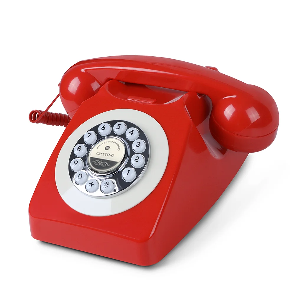 Wedding Guest Audio Book Antique Telephone Decorative Recording Phone Audio Guestbook for Wedding