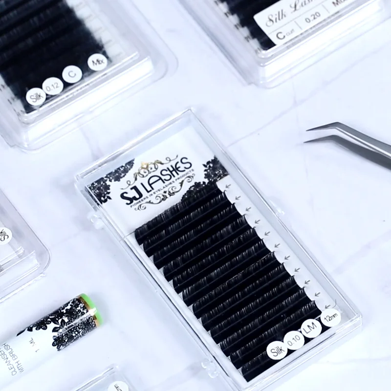 Professional Eyelash vendor PBT fiber individual faux mink eyelash extensions