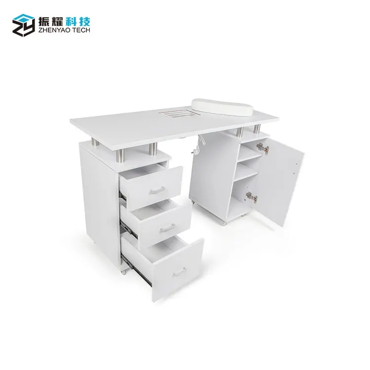 Quality Salon Furniture Nail Table Multi-function Nail Table With Multi-drawer Dust Collector