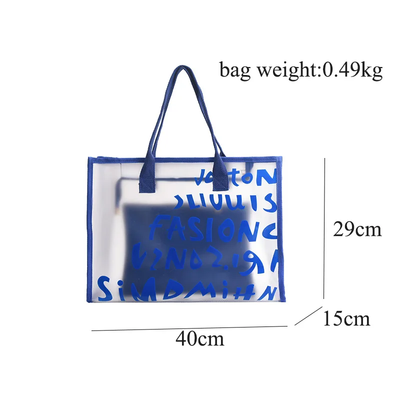 Large Travel Shopping Contrast Color Tote Shoulder Bag Set Summer Transparent Jelly Wholesale Prices Handbags China