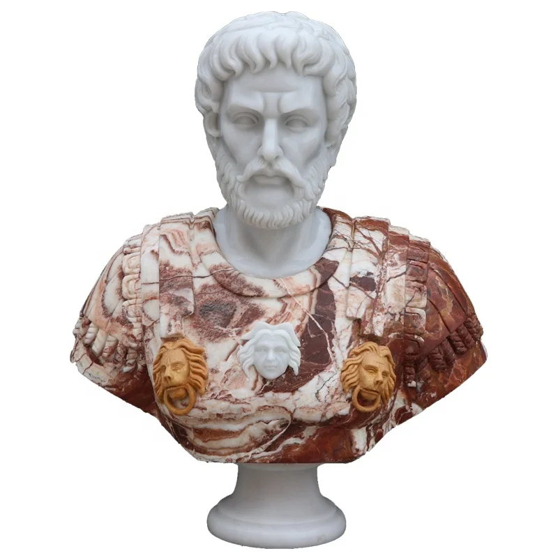 Roman Old Man Marble Famous Marble Bust