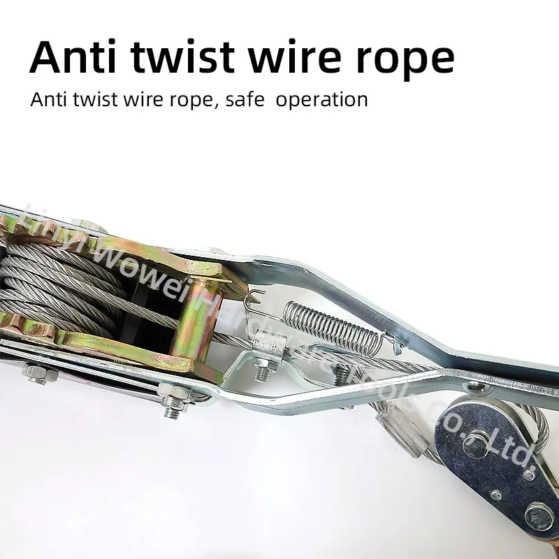 WOVI hand winch puller 4 ton ratchet cable puller hand wire rope puller