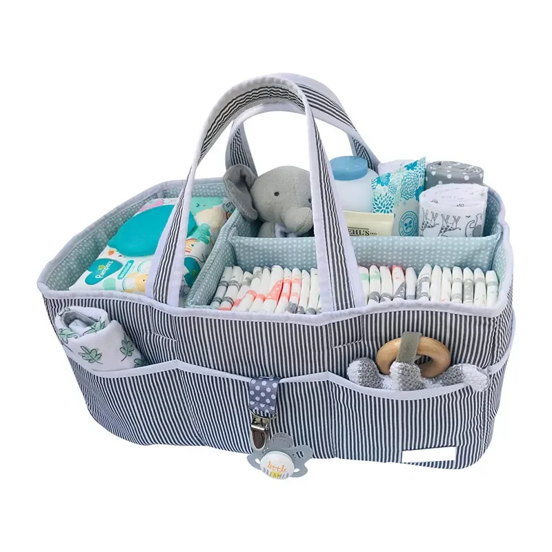Portable Large Organizer Tote Bag for Infant baby diaper tote bag Baby Diaper Caddy