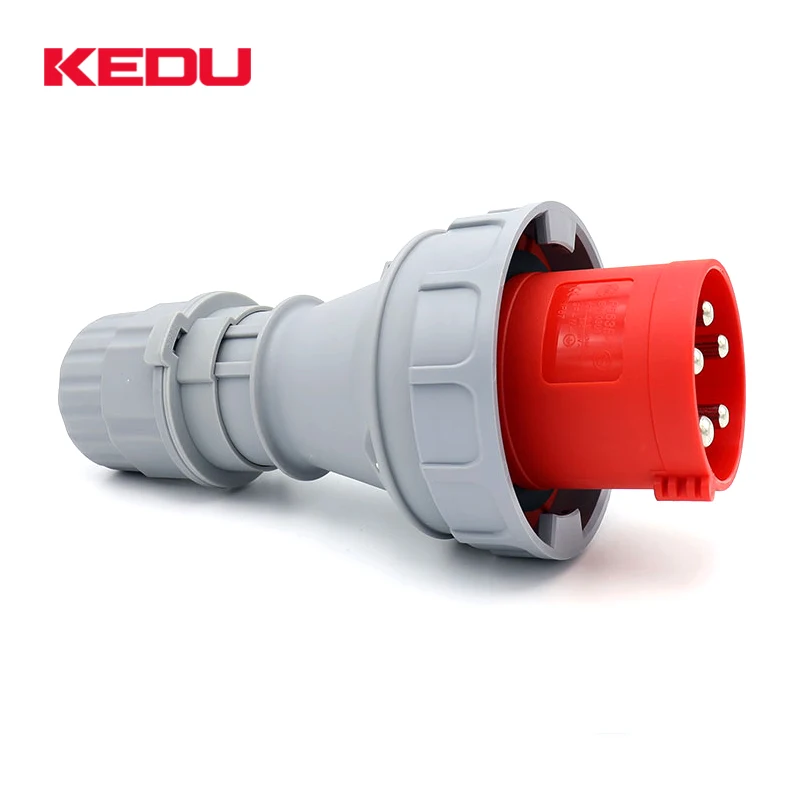 KEDU p02256 IP67 industrial 32a 5 pin plug 400V male socket with CE SEMKO