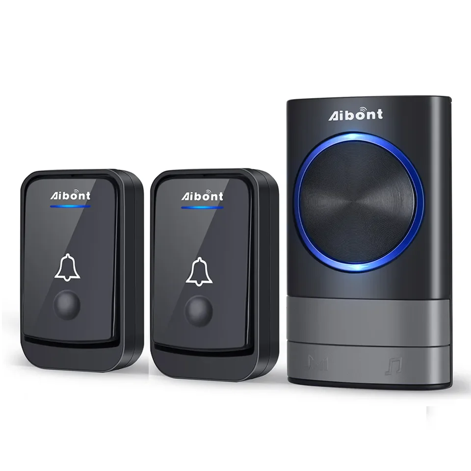 Wireless Doorbell EU AU UK US Plug Smart Door Bell Battery Button 1 2 3 Receiver Waterproof IP44 200M 52 Chime Ring doorbell
