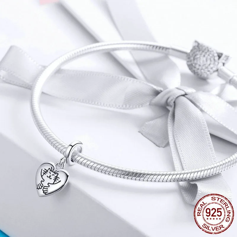 Jewelry Making Diy Bracelet Necklace Custom Designer 925 Sterling Silver Cute Cat Heart Zodiac Unique Charms