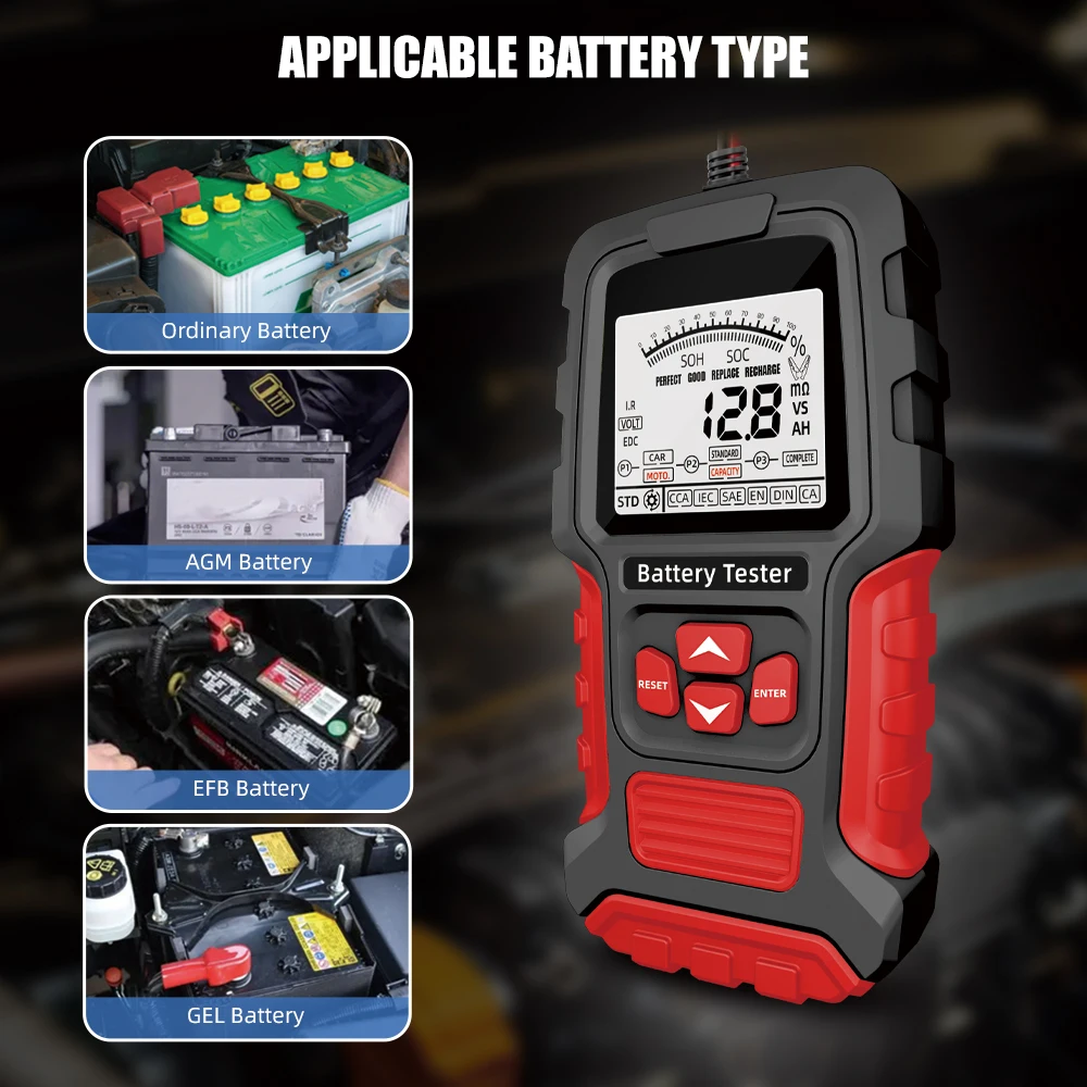 Newest Auto 12V 24V battery tester internal resistance tester CCA Lead-Acid Battery Checker analyzer for car Truck motorcycle