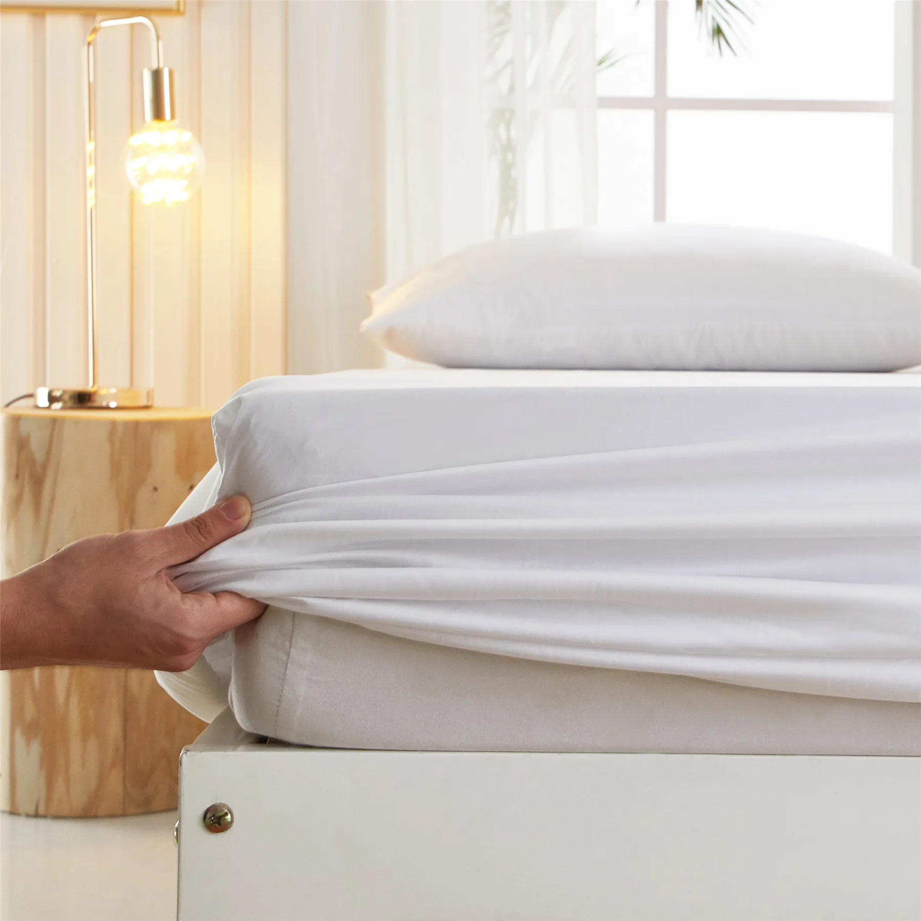 Luxuriously Soft & Cooling King Size 100% Organic Bamboo Bed Sheets 4 Piece Set With Deep Pocket fitted sheet