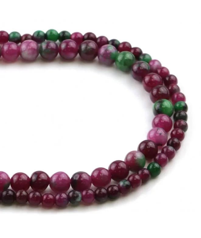 Natural Round Tourmaline Beads Natural Stones Loose Bead for Jewelry Making Bracelet Necklace
