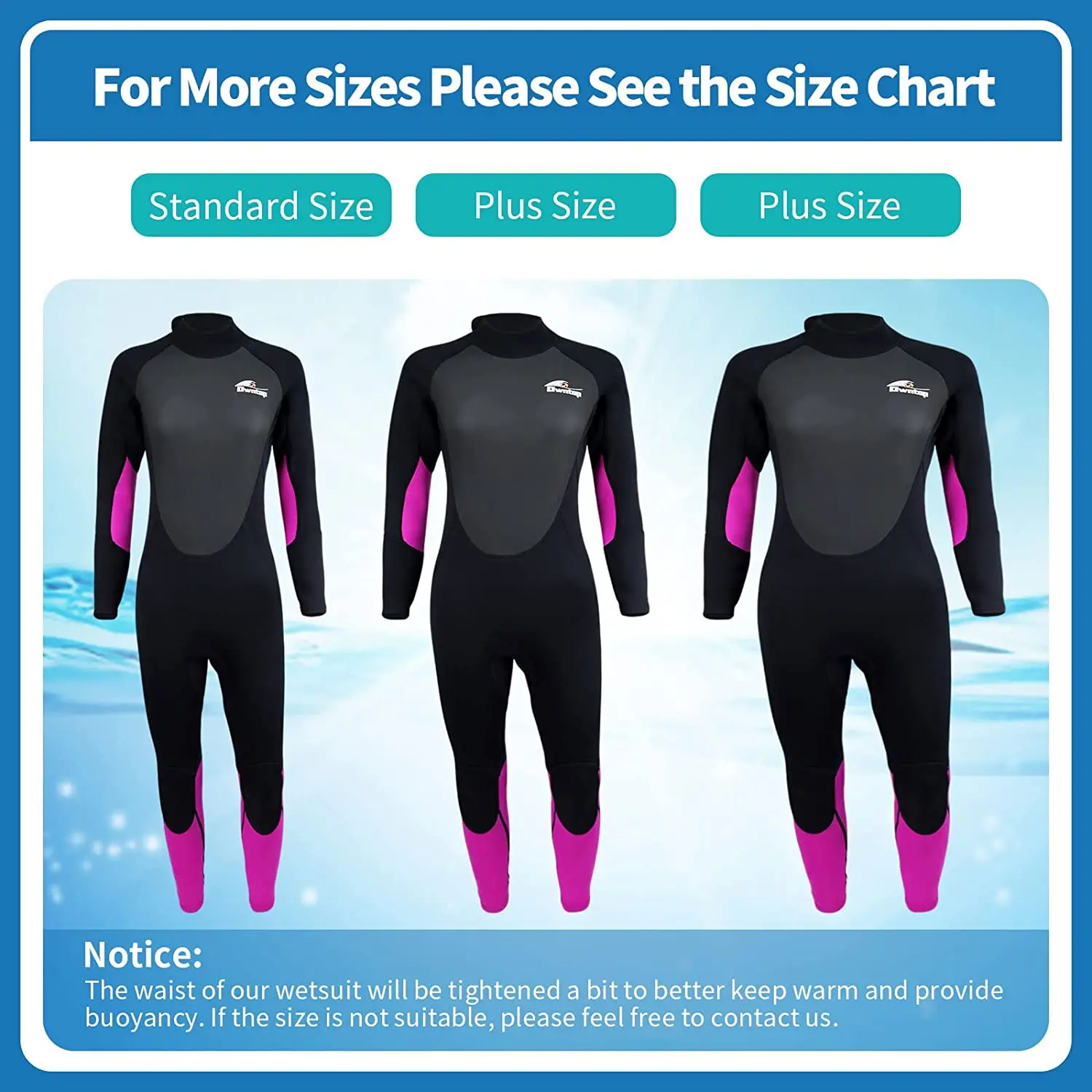 Ladies Wetsuit 3mm Neoprene Diving Wet Suit with Back Zip Long Sleeve for Scuba Diving Snorkeling Surfing Cold Water