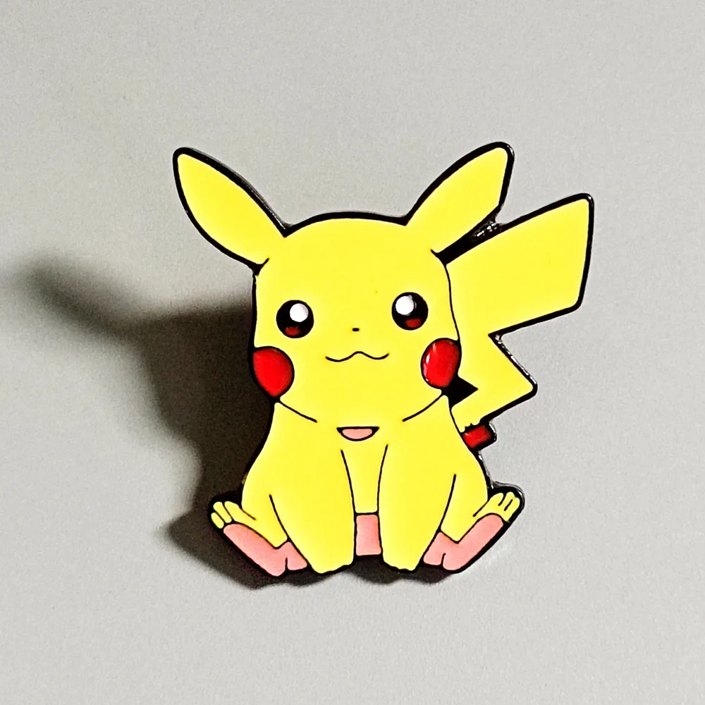 Pokemon Pikachu  Metal Pin for Gifts free sample Cute Anime Movies Badge Animal Game Lapel Pin Pokemon Anime