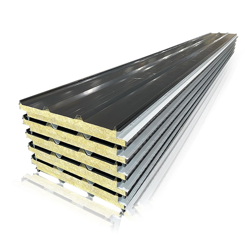 Eps Rock Wool Pir Glass Fibre Polyurethane Fireproof Sheet Metal Insulated Sandwich Panels Roof
