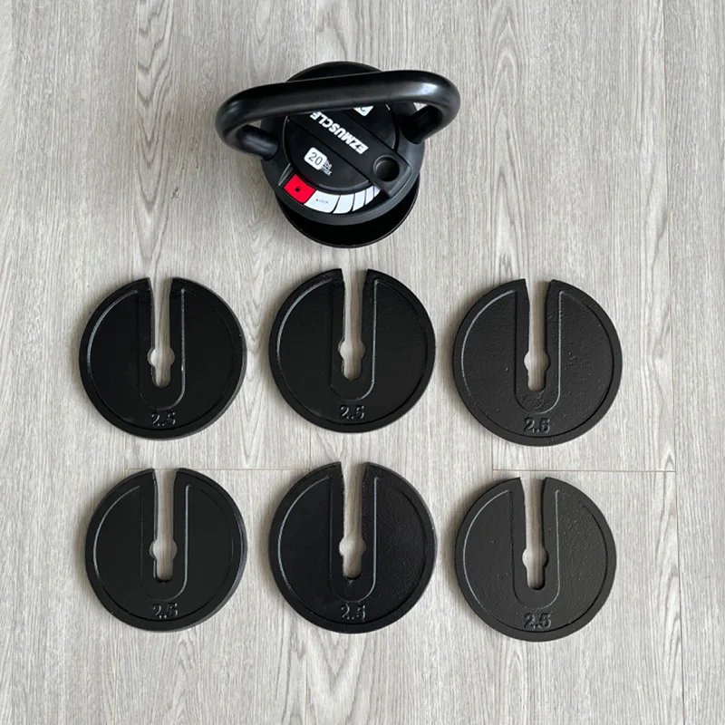 20LBS Quickly Adjustable Kettlebell Weights Sets for Men Women Home Fitness Gym Equipment, Cast Iron Kettle bell Set