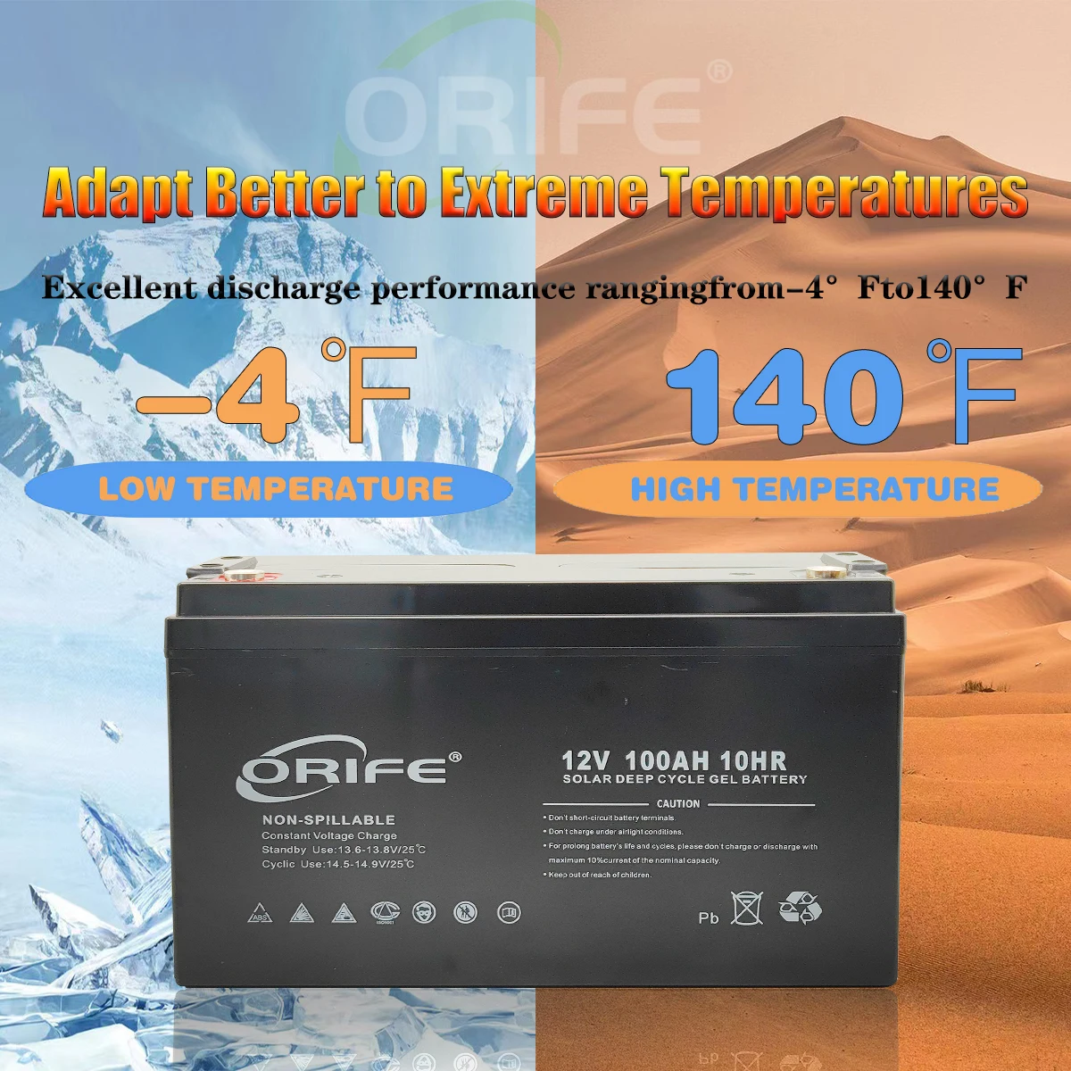 ORIFE Filling Supplier Component 12v 24v 100ah Replacement Lead Acid Batteries
