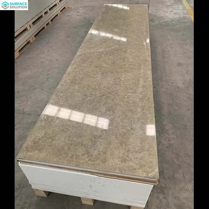 Home Decorative 12mm Big Slab Artificial Stone Acrylic Solid Surface Sheet Benchtop Vanity Top Kitchen Countertop